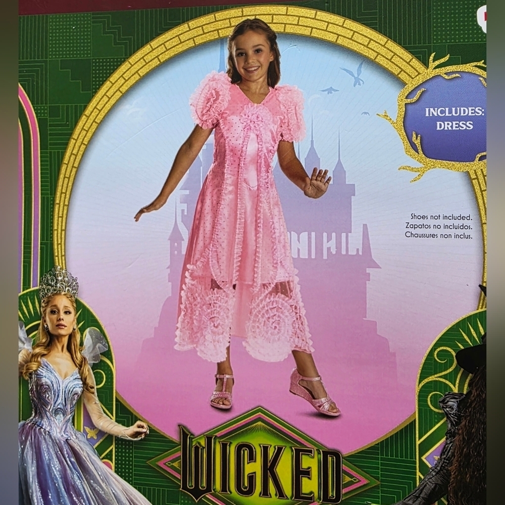 New Girl's Wicked Glinda Popular Dress cosplay Halloween Classic Costume